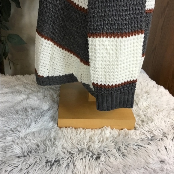 SO XXL cream brown gray pullover sweater with rounded hem - Picture 8 of 14